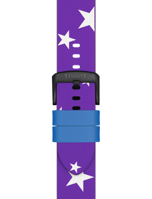 Zoom on Tissot Official Purple Leather Strap Lugs 22 mm