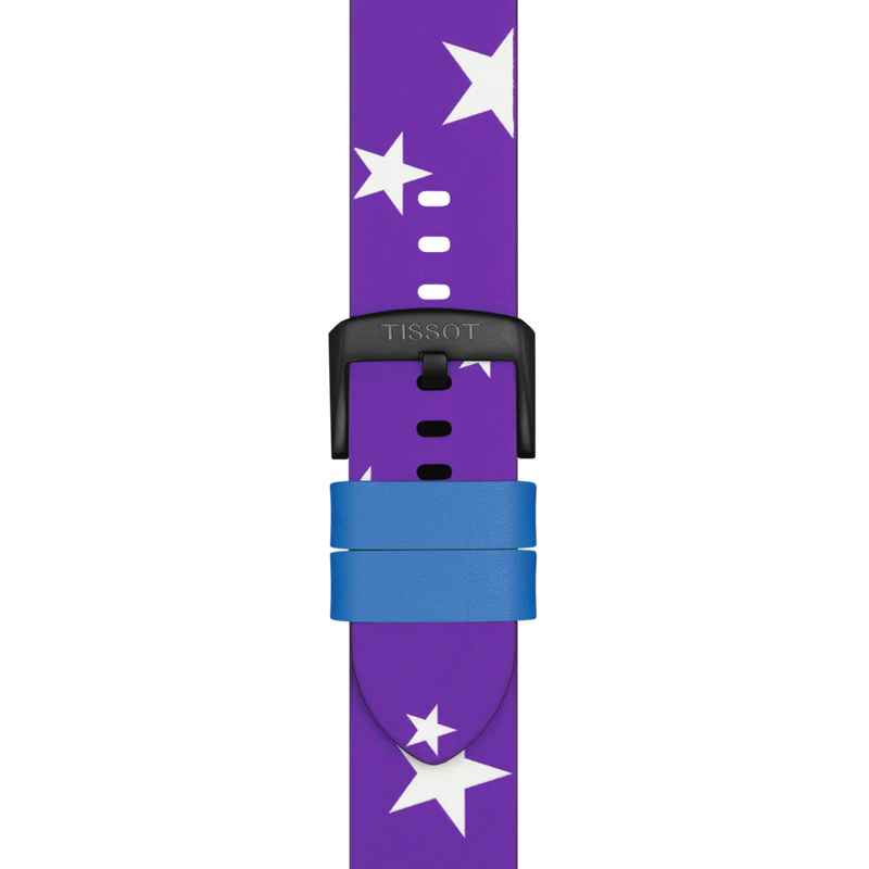 Zoom on Tissot Official Purple Leather Strap Lugs 22 mm