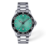 Front view of the watch Tissot Seastar 1000 40mm with shadow