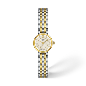 Front view of the watch Tissot Lovely Round 19.5mm with shadow