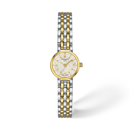 Front view of the watch Tissot Lovely Round 19.5mm with shadow