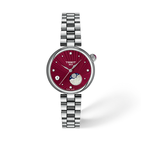 Front view of the watch Tissot D&eacute;sir 29.6mm with shadow