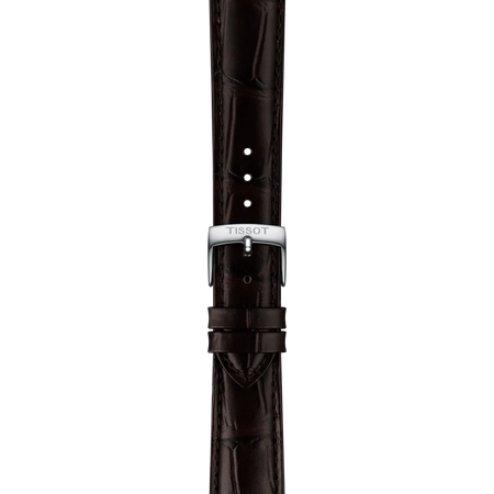 Zoom on Tissot Official Brown Leather Strap Lugs 18 mm
