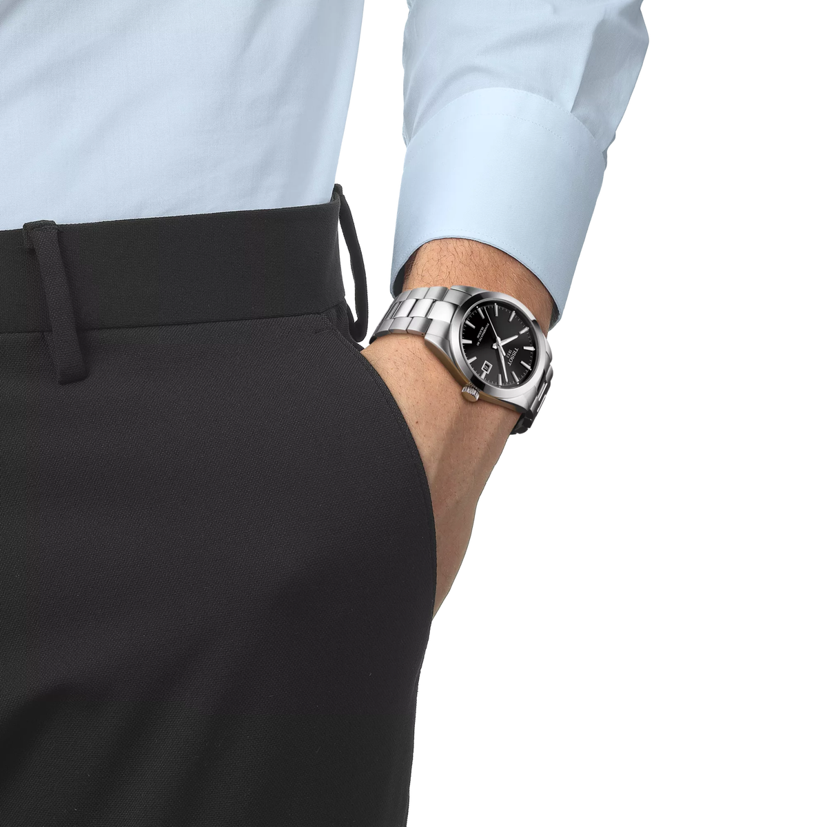 Мужские механические часы Tissot Gentleman 40 мм Automatic, цвет: Чёрный — фото 3