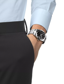 Simulation of the watch Tissot Gentleman 40mm on a wrist