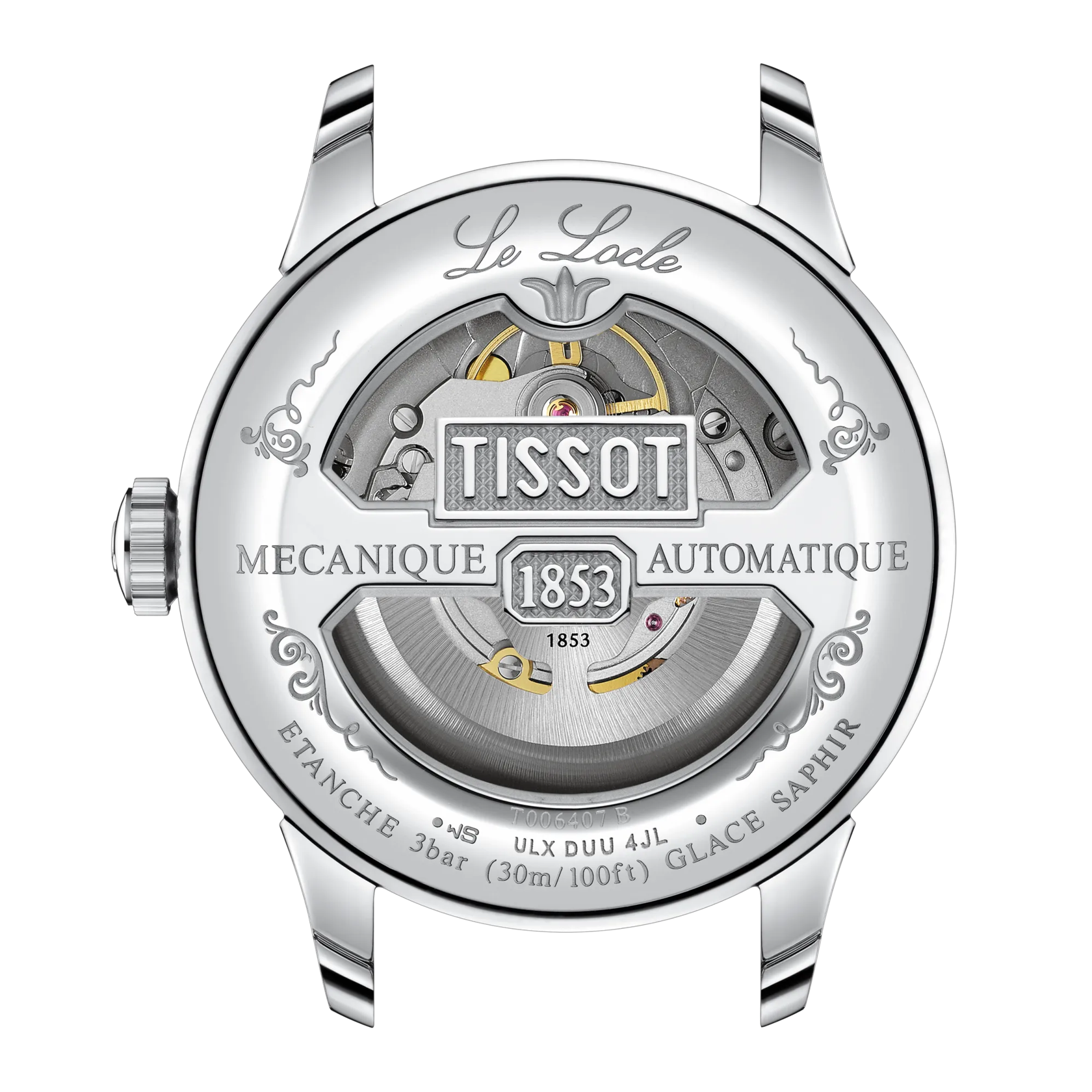 ウォッチケースのバックサイドTISSOT ル・ロックル 40mm