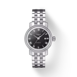 Front view of the watch Tissot Bridgeport Automatic Lady with shadow