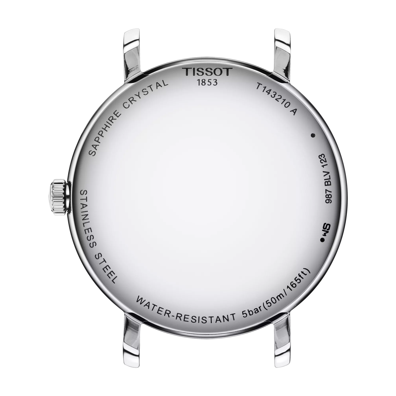 Back view of the watch case Tissot Everytime 34mm