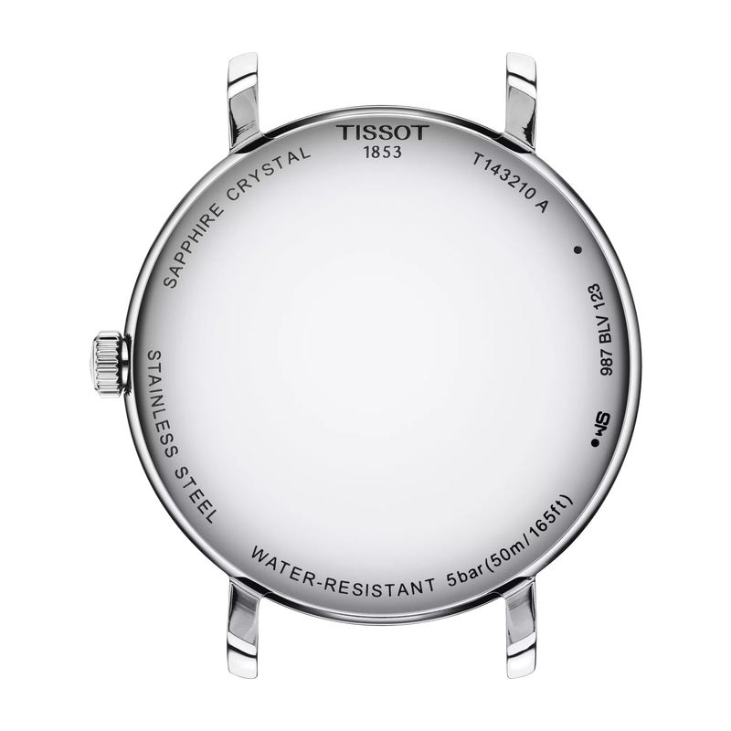 Back view of the watch case Tissot Everytime 34mm