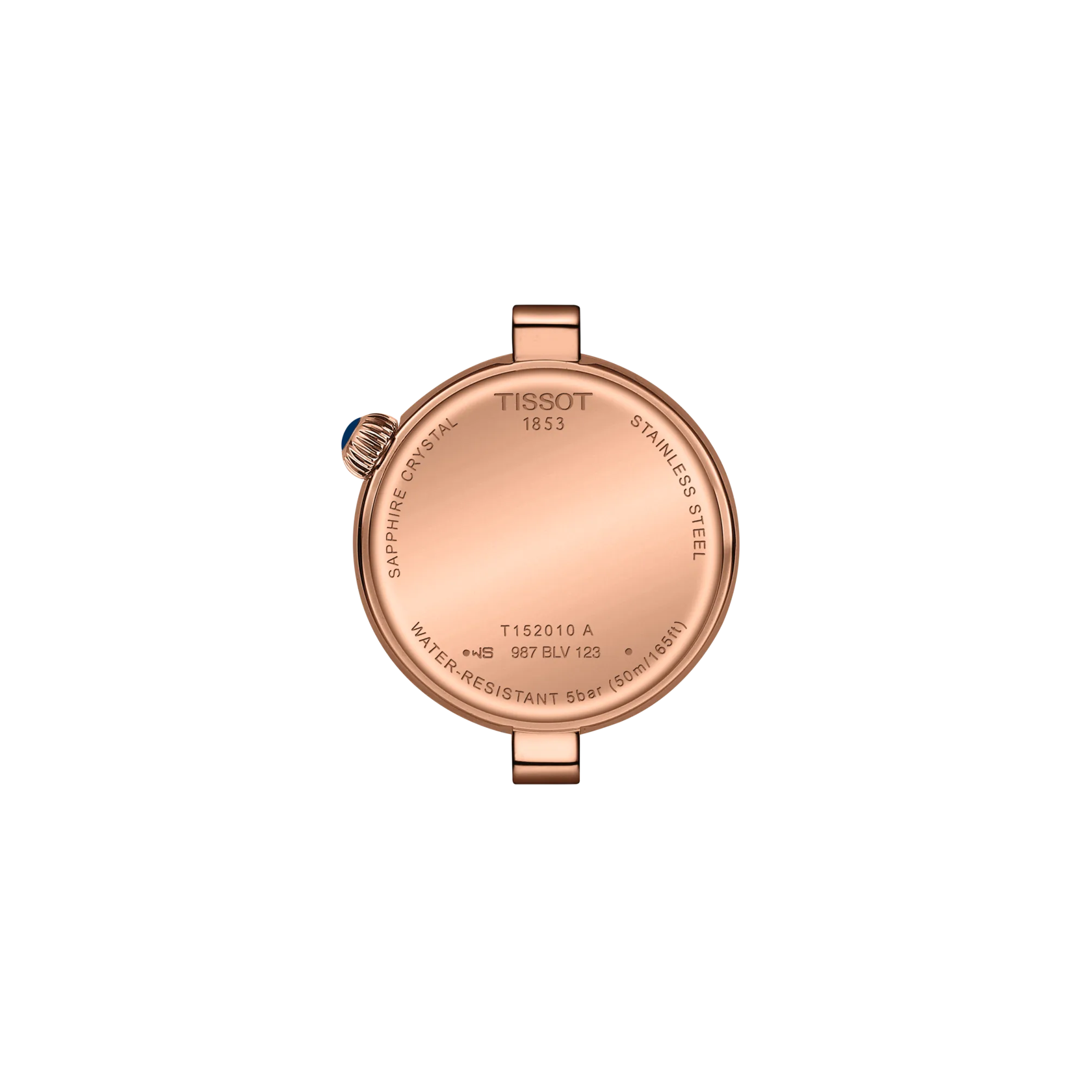 Back view of the watch case Tissot Desir 28mm