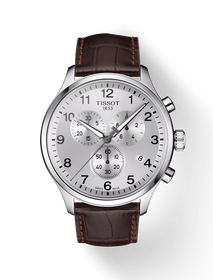 Front view of the watch Tissot Chrono XL Classic with shadow
