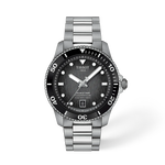 Front view of the watch Tissot Seastar 1000 40mm with shadow