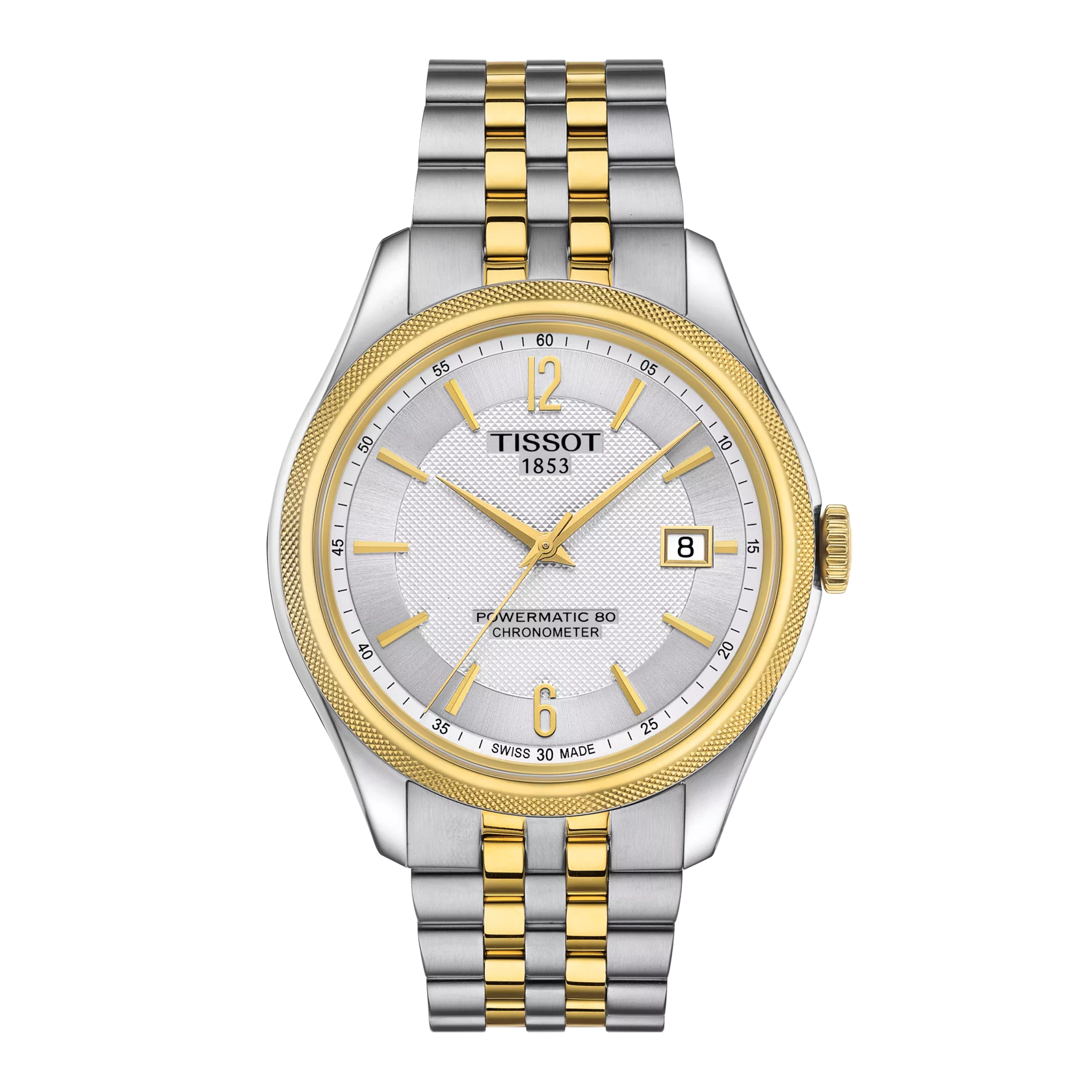 Front view of the watch Tissot Ballade Powermatic 80 COSC