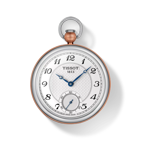 Front view of the watch Tissot Bridgeport Lepine Mechanical with shadow