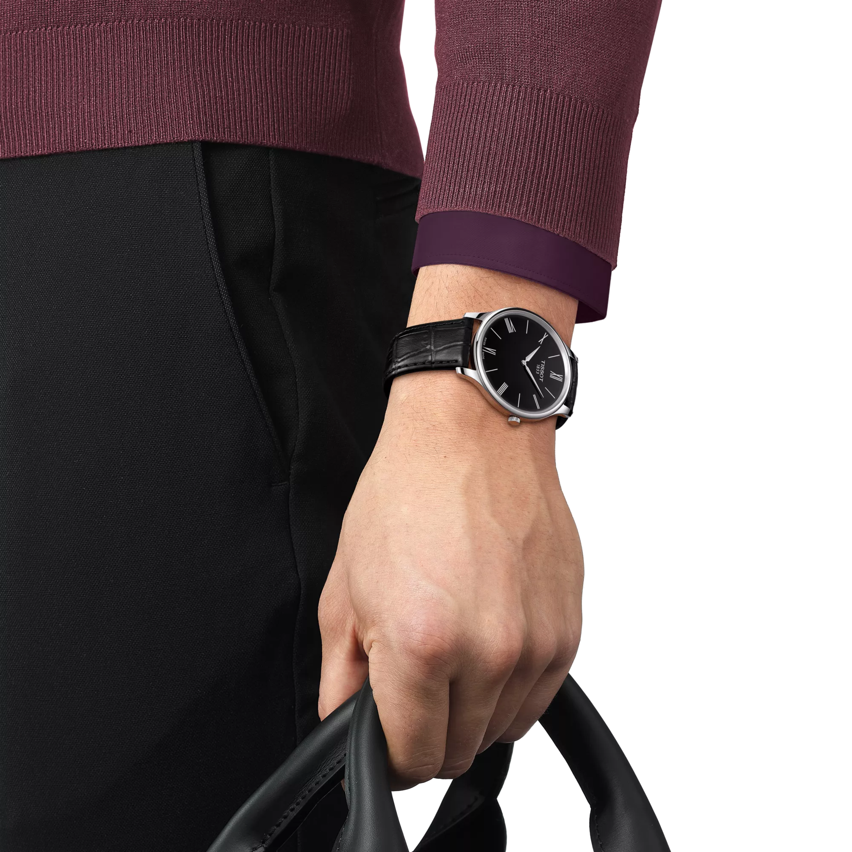 Simulation of the watch Tissot Tradition 39mm on a wrist