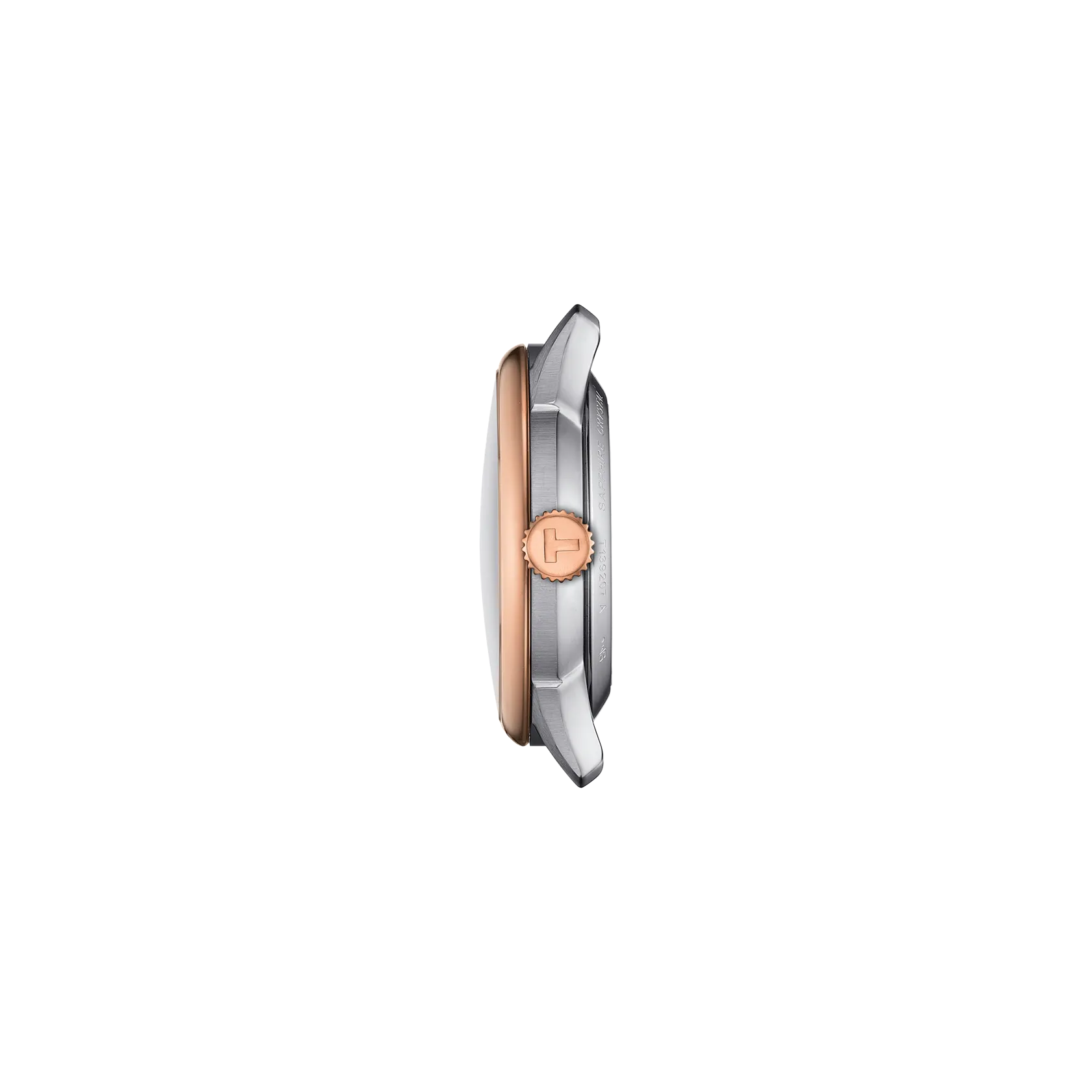 시계 케이스 프로필 보기 티쏘 슈망 데 뚜렐 파워매틱 80 34 mm