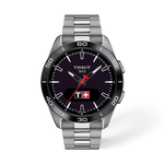 Front view of the watch Tissot T-Touch Connect Sport 43.75mm with shadow