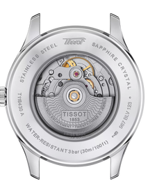Back view of the watch case Tissot Heritage Visodate Powermatic 80