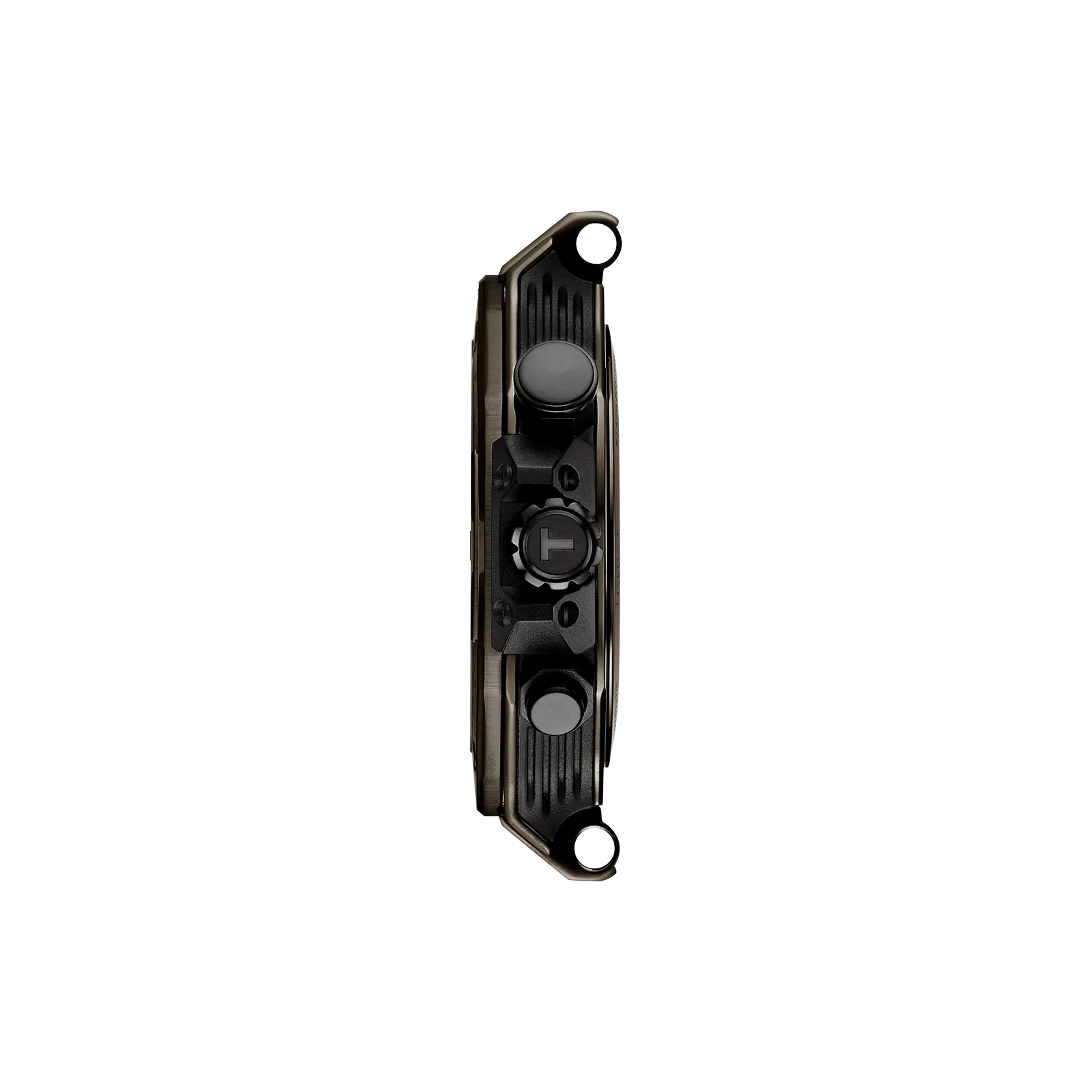 Profile view of the watch case Tissot T-Race 45mm