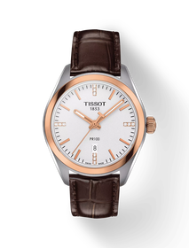 Vue de face de la montre Tissot PR 100 Lady avec ombre