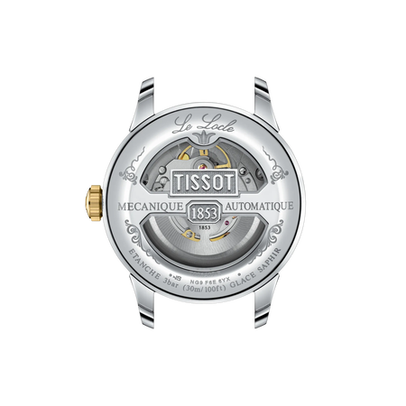 Back view of the watch case Tissot Le Locle 39.3mm