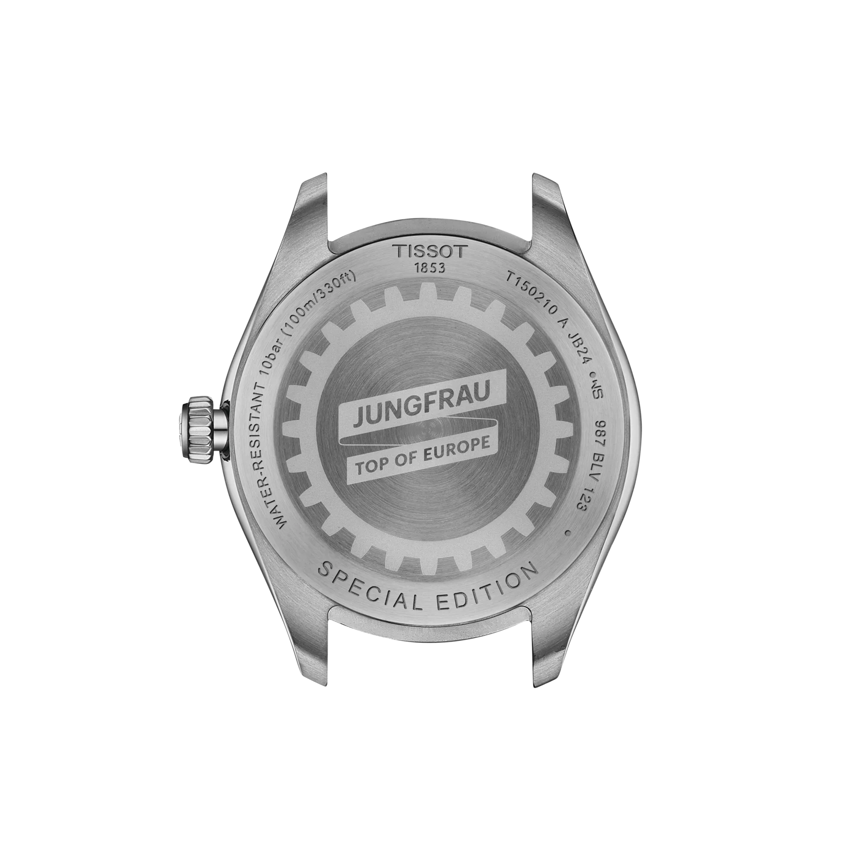 시계 케이스 뒷면 보기 티쏘 PR 100 융프라우 쿼츠 34mm