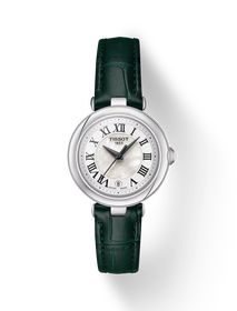Front view of the watch Tissot Bellissima 26mm with shadow