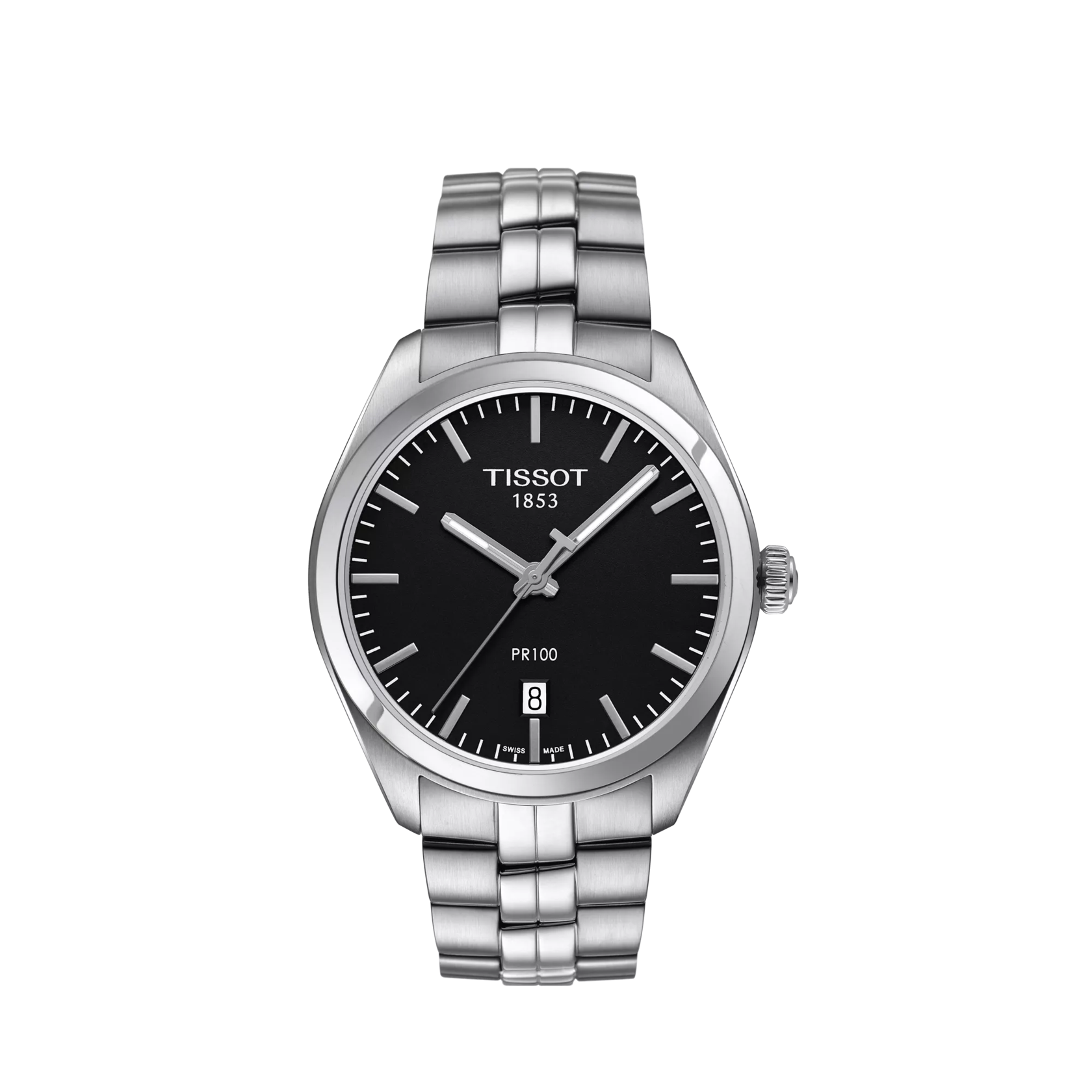 Front view of the watch Tissot PR 100