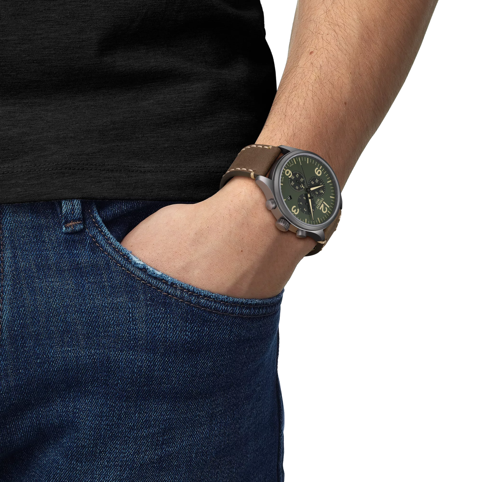 การจำลองนาฬิกา Tissot Chrono XL บนข้อมือ