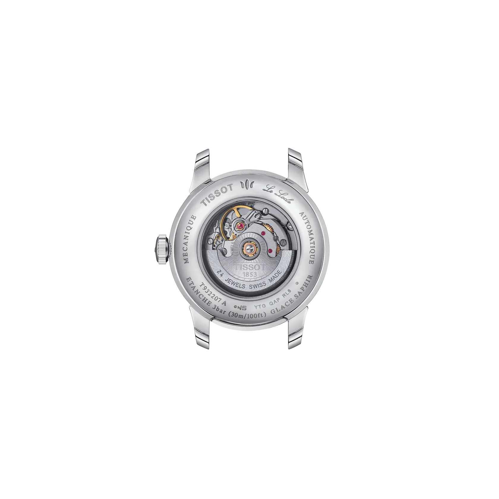 Back view of the watch case Tissot Le Locle Gold 29mm