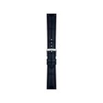 Front view of Tissot Official Blue Leather Strap Lugs 18mm