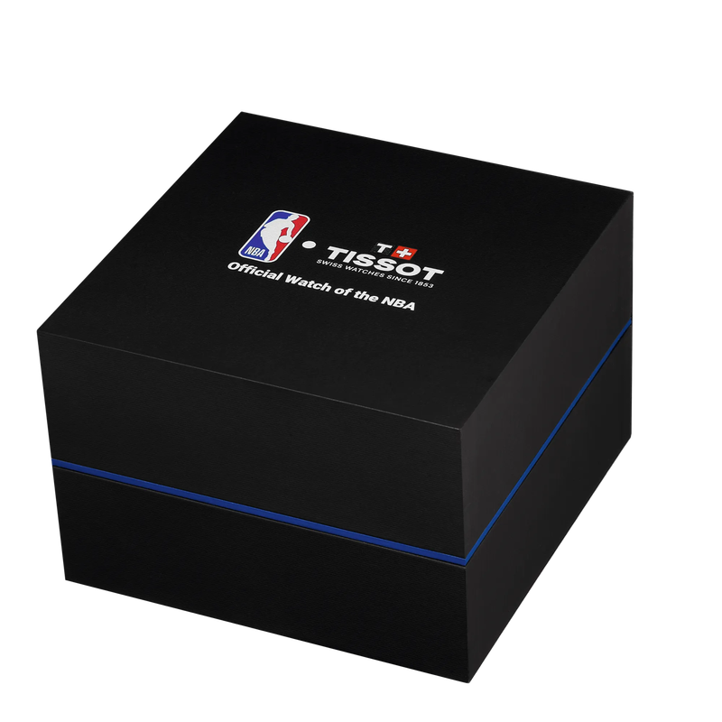 Estuche de presentaci&oacute;n del reloj Tissot Supersport NBA Special Edition 45.5mm