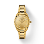 Front view of the watch Tissot PR 100 34mm with shadow