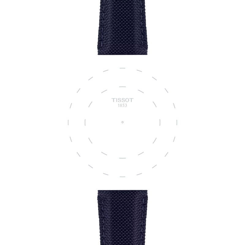 Centrarse en las asas de Correa oficial Tissot de tela azul asas 21 mm