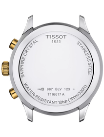 Vista posterior de la caja del reloj Tissot Chrono XL Classic