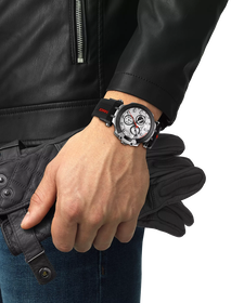 Simulation of the watch Tissot T-Race Chronograph on a wrist