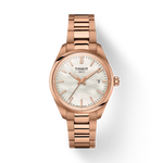 Front view of the watch Tissot PR 100 34mm with shadow