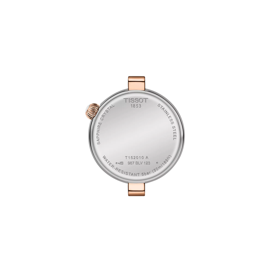 Rückansicht des Gehäuses der Uhr Tissot Desir 28mm