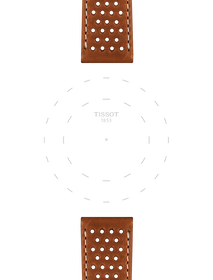 Focus on the lugs of Tissot Official Light Brown Leather Strap Lugs 20 mm