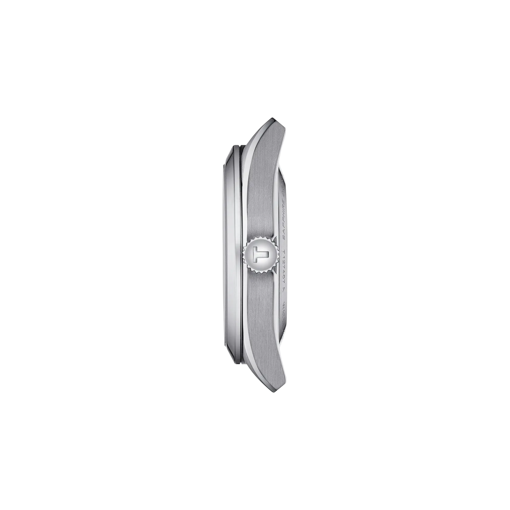 Profile view of the watch case Tissot Gentleman 40mm