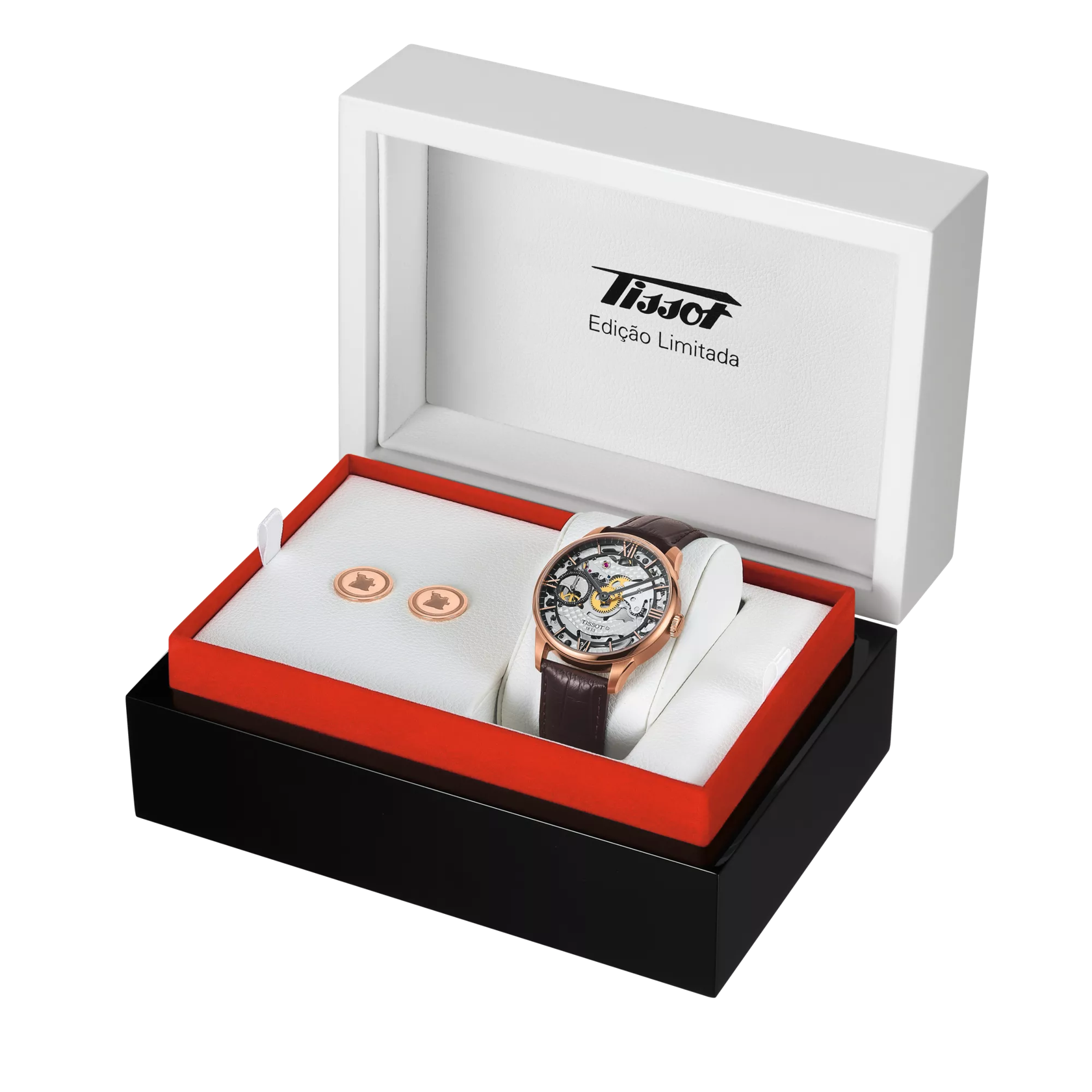 Presentation box of the watch Tissot Chemin des Tourelles Squelette Mechanical