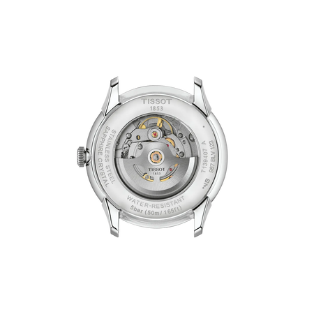 Back view of the watch case Tissot Chemin Des Tourelles 42mm