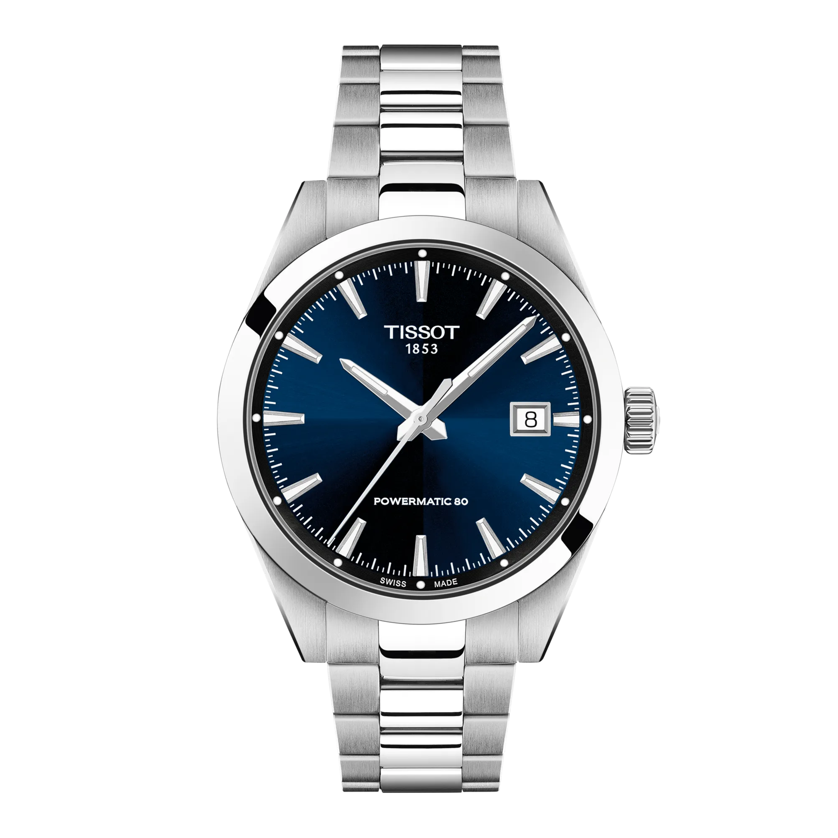 Front view of the watch Tissot Gentleman 38mm