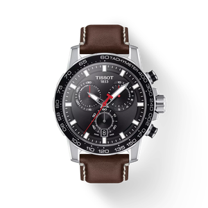 Front view of the watch Tissot Supersport 系列計時款 with shadow