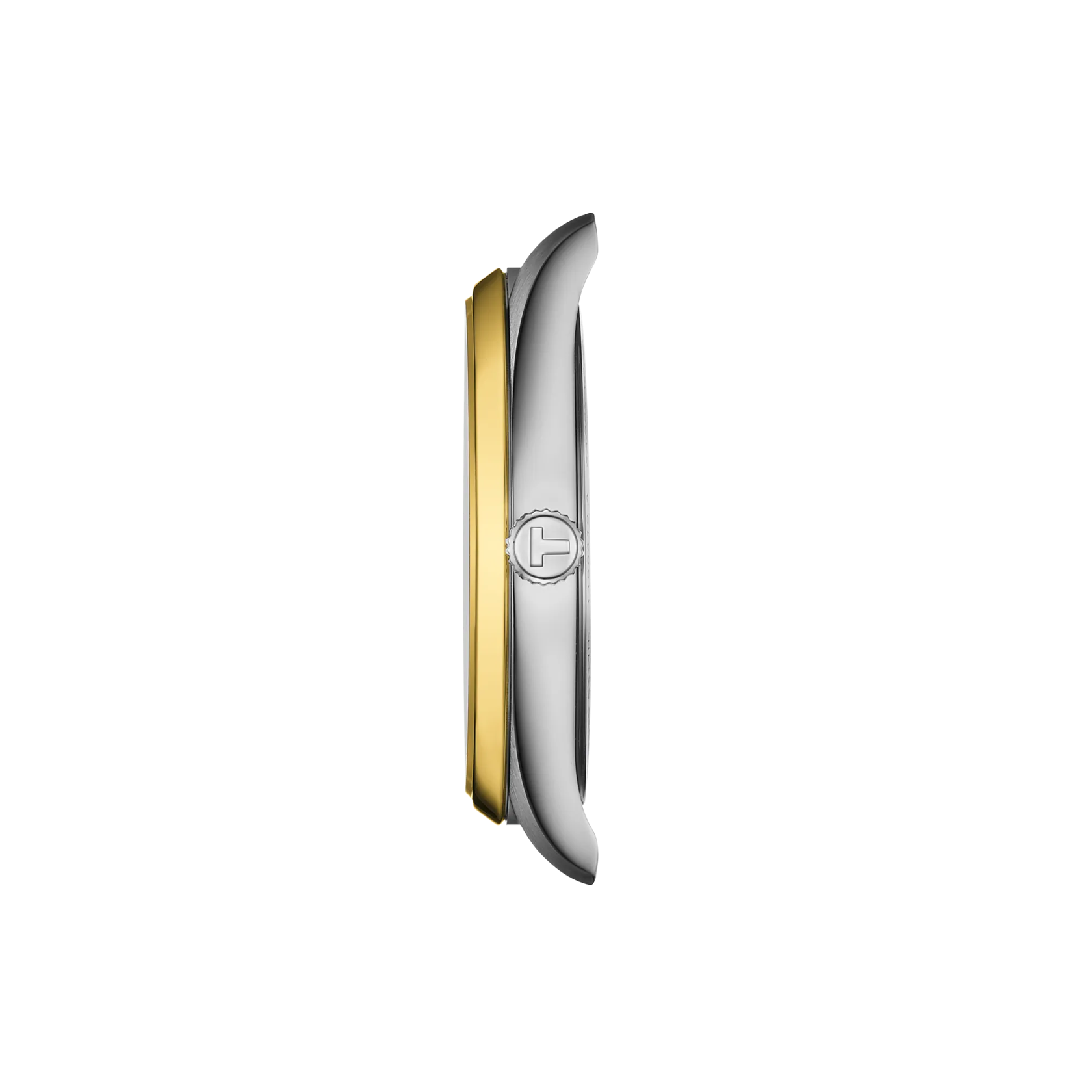 Profile view of the watch case Tissot PR 100 40mm