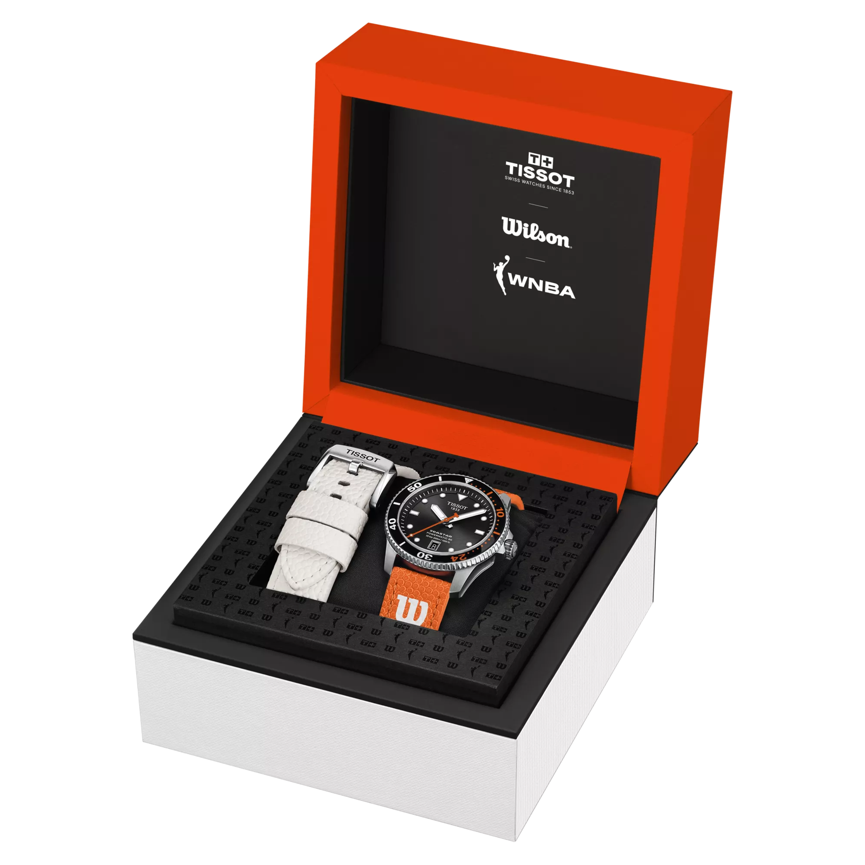 Presentation box of the watch Tissot Seastar Wilson WNBA 40mm