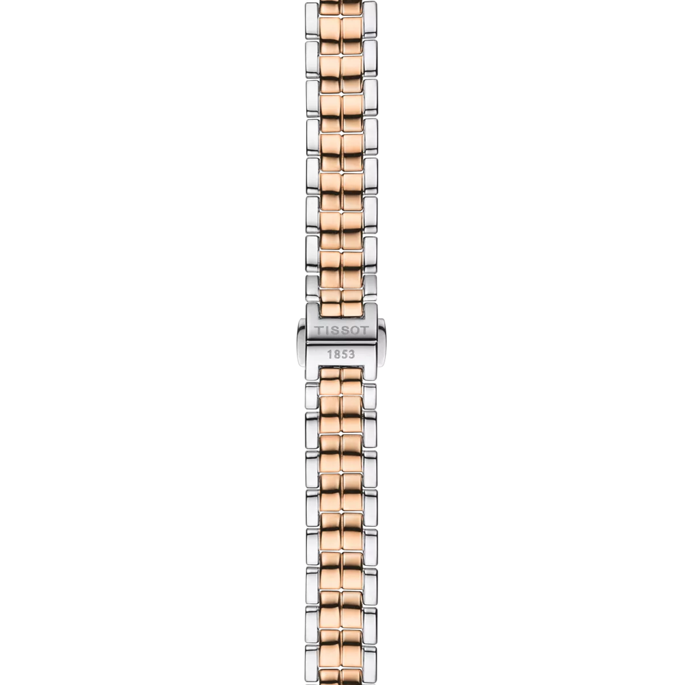 Zoom auf das Armband der Uhr Tissot Flamingo