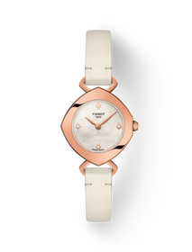 Front view of the watch Tissot Femini-T with shadow