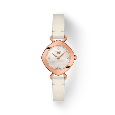 Front view of the watch Tissot Femini-T with shadow