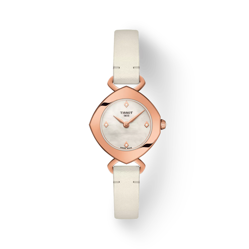 Front view of the watch Tissot Femini-T with shadow